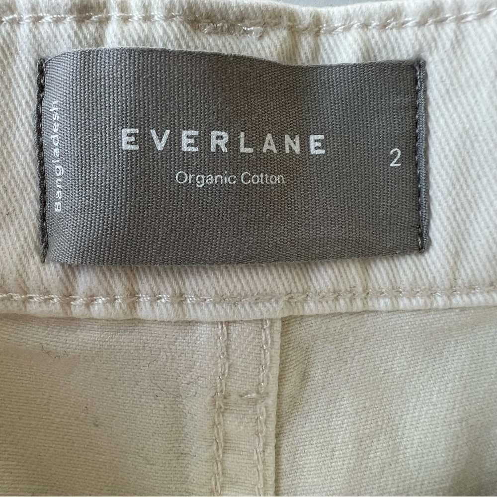 NWT Everlane Organic Cotton Wide Leg Cropped Pant Bone White 2 - Picture 7 of 16